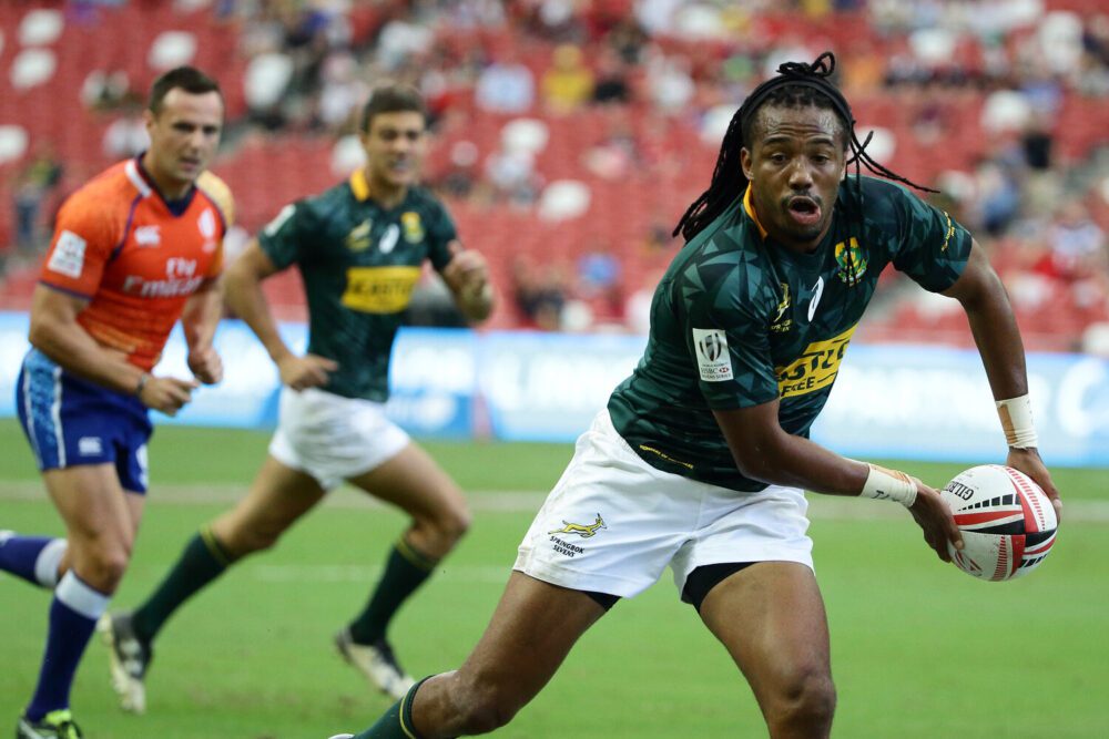 Cecil Afrika turning out for the Blitzboks. Picture: Suhaimi Abdullah/Getty Images